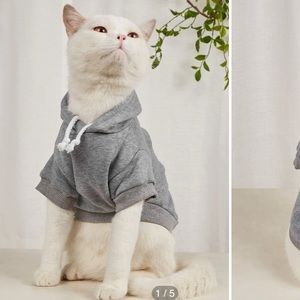 Gray pet hoodie